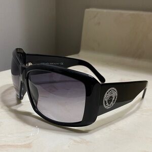 Vintage Versace Bedazzled Medusa Sunglasses